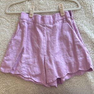 Abercrombie lavender linen shorts